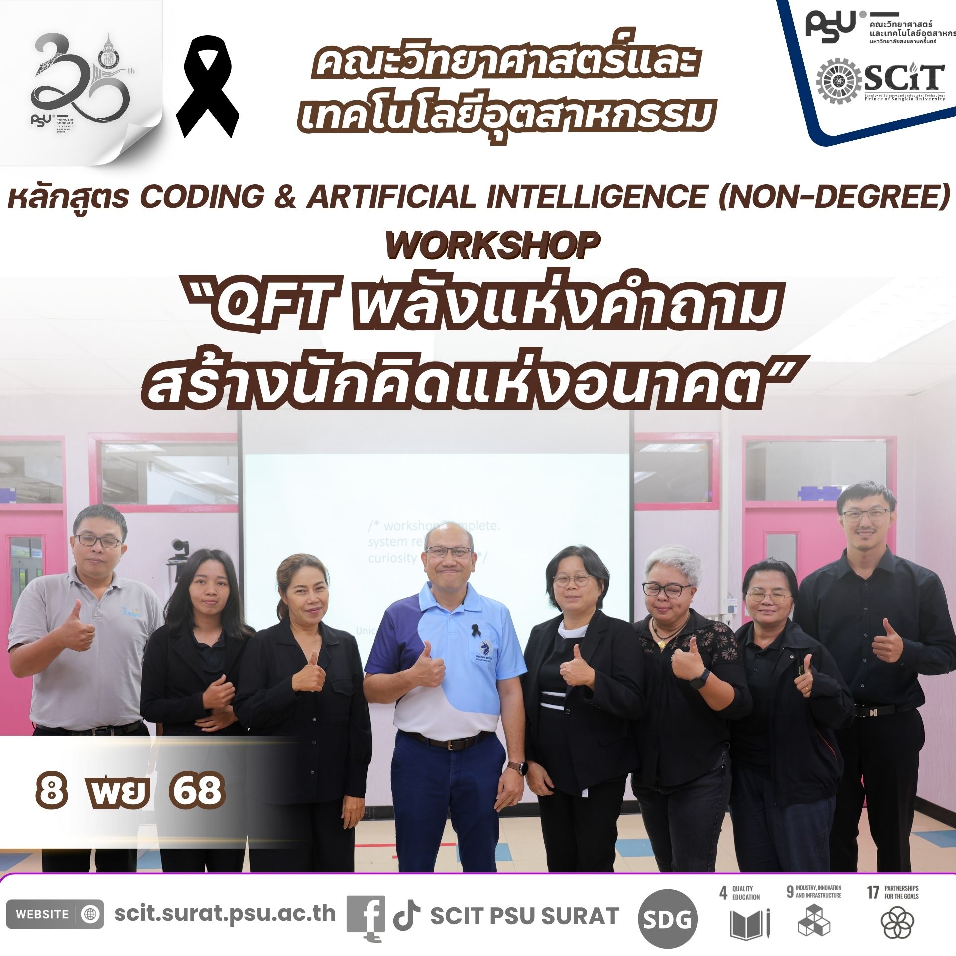QFT พลังแห่งคำถาม สร้างนักคิดแห่งอนาคต” 🧠✨  โดย ผศ.ดร.สุวิต ศรีไหม
